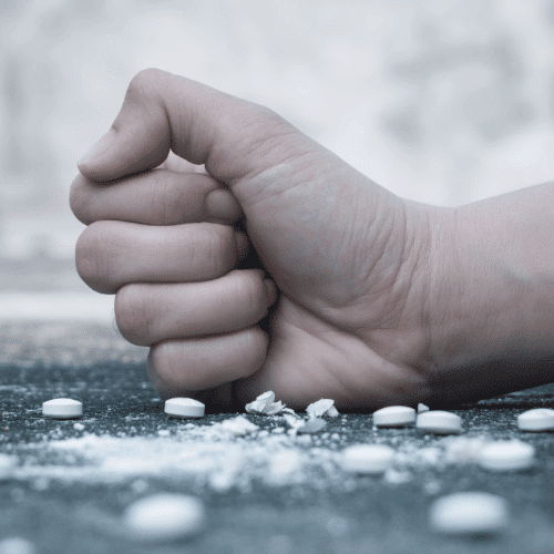 Hand smashing pills